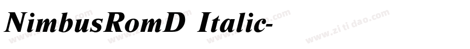 NimbusRomD Italic字体转换